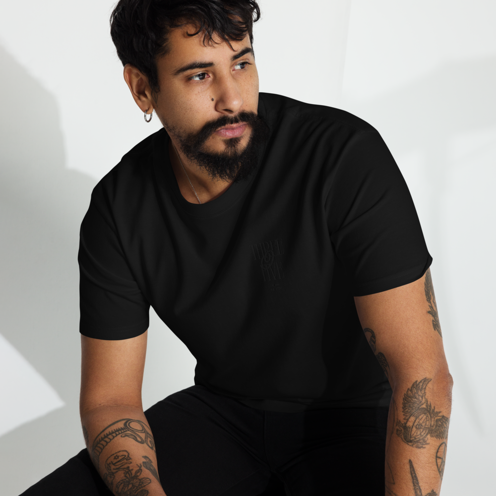 Black Tee Heavyweight Embroidered - Three O Five